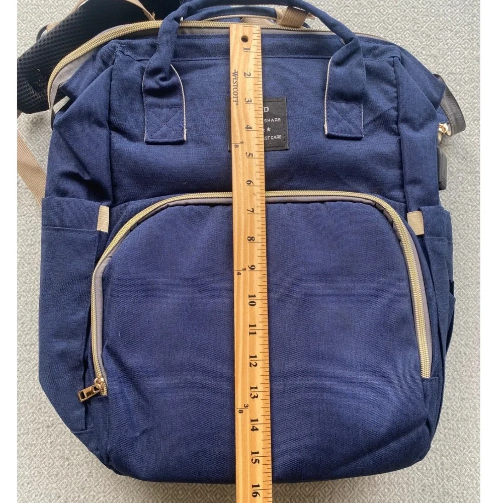 Land Backpack Unisex Large‎ Navy Blue Traveling Share Diaper Bag Canvas Multi